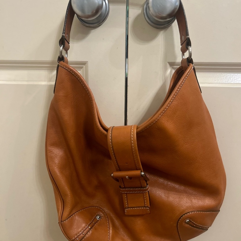 Michael Kors Camel Leather Hobo Bag